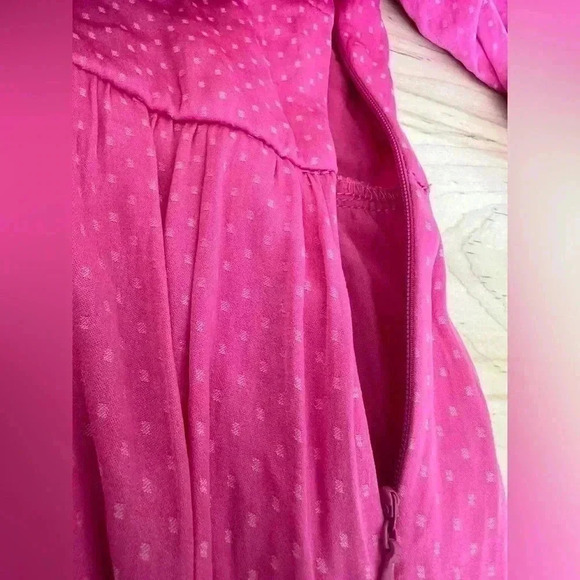 Karlie New With Pink Tags Tonal Dot Long Sleeve Dress - Picture 9 of 10